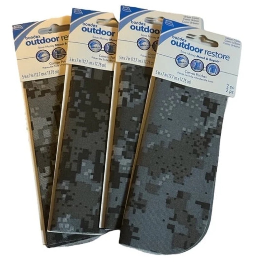 Set Of Four (2) Pack Canvas Outdoor Repair Patch
